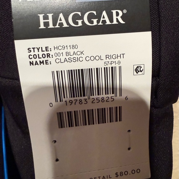 Haggar Black Men's Dress Pants 48x30 nwt retail $80 - Picture 4 of 4
